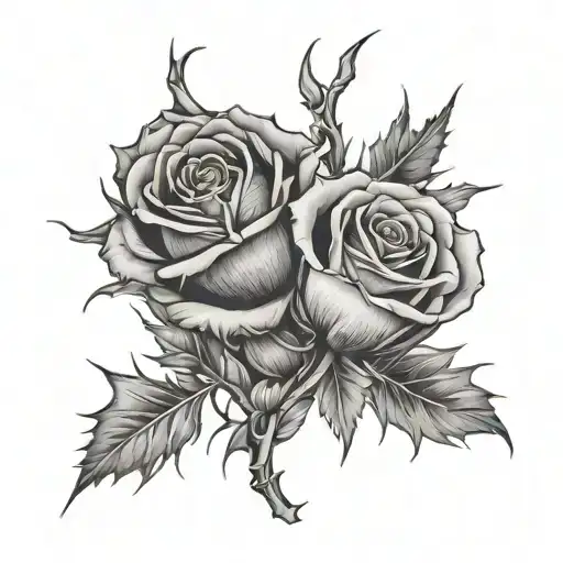 Rose And Thistle Entwined