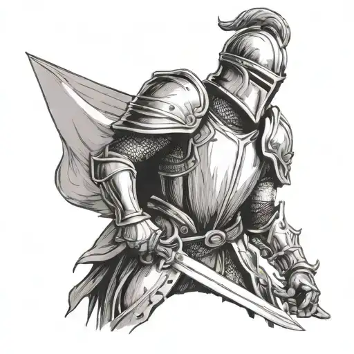 Knight Holding A Sword