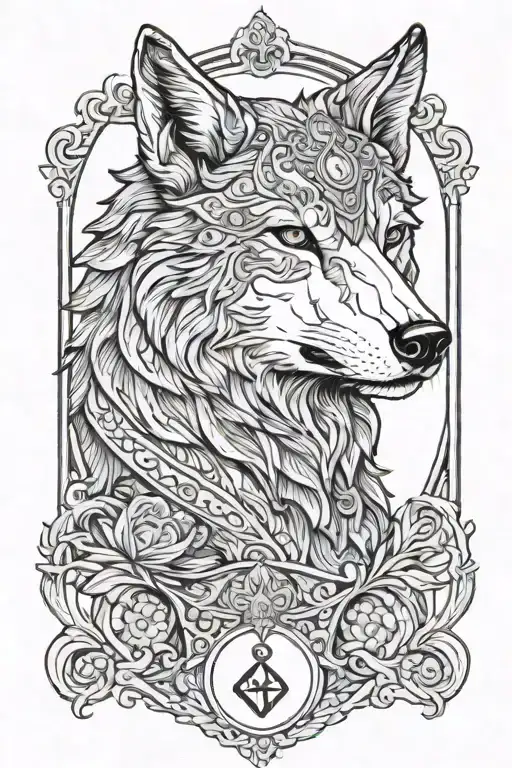 Tarot Emperor Card Wolf