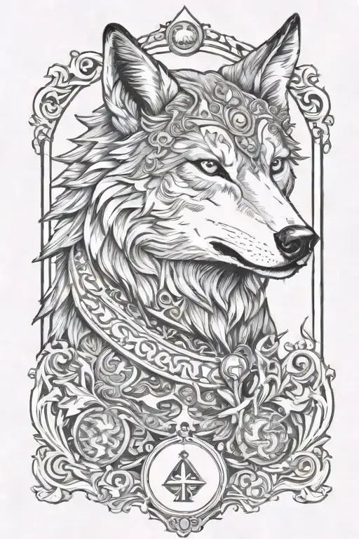 Tarot Card Emperor Card Wolf