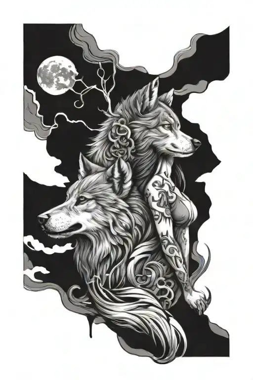 Cab Wolf And Woman Eternity Forever Infinity