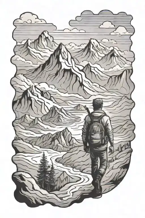 Solo Guy Travelling Mountains