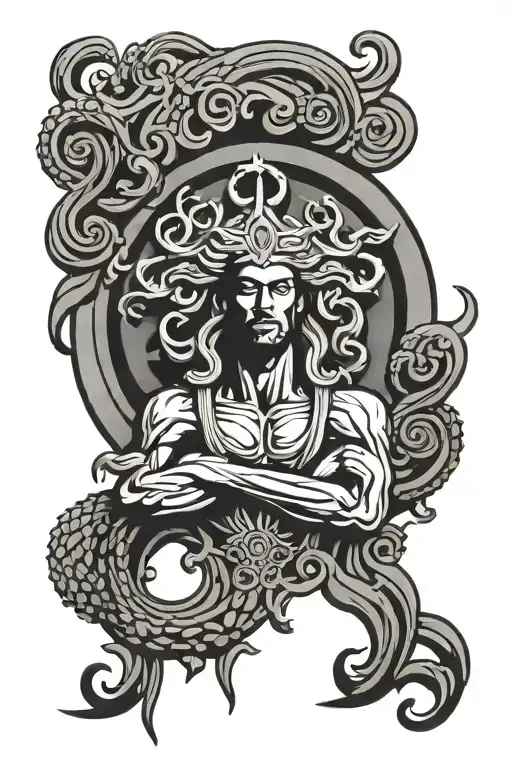 Kobe Logo Merged Together With A Medusa Versace Logo