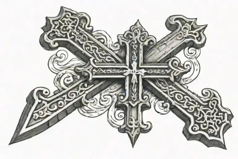 Cross With Verse In Roman Numerals