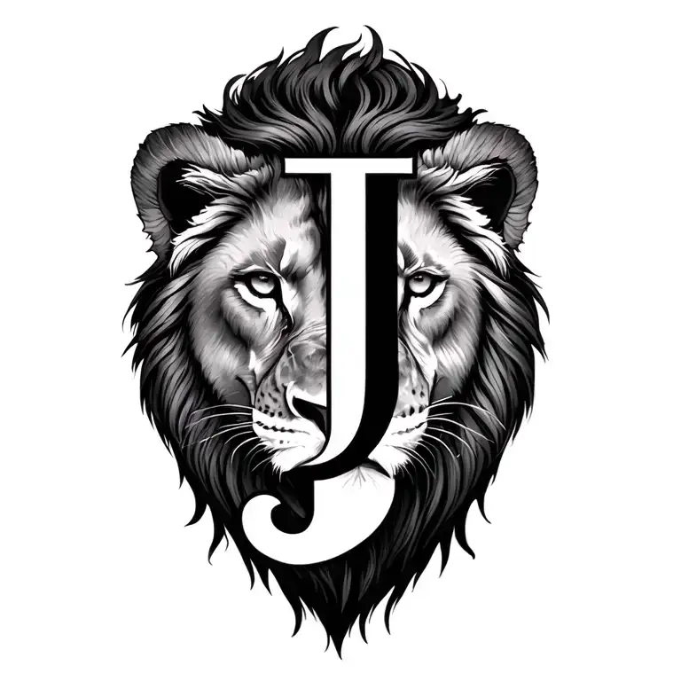 Letter J And Lioness