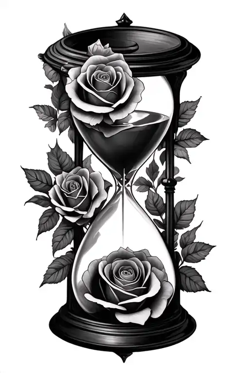 Hourglass And Roses