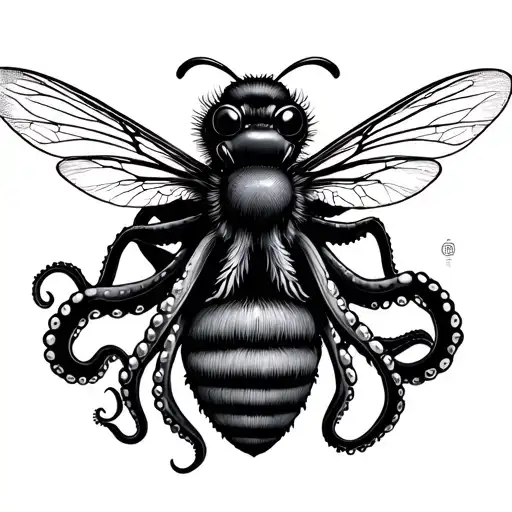 Octopus And Bee Line Work