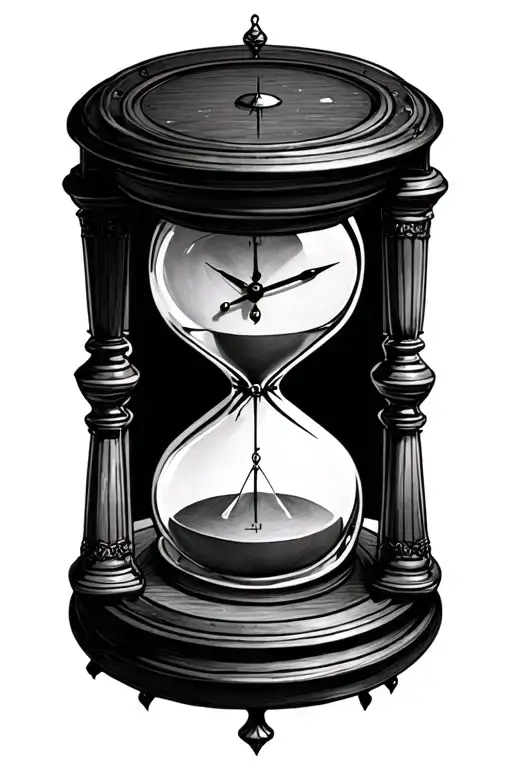 Hourglass And Clock