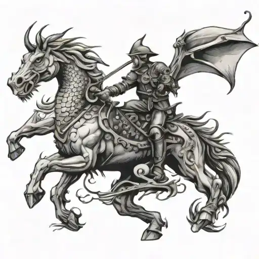 Dragon And Horse Jumping