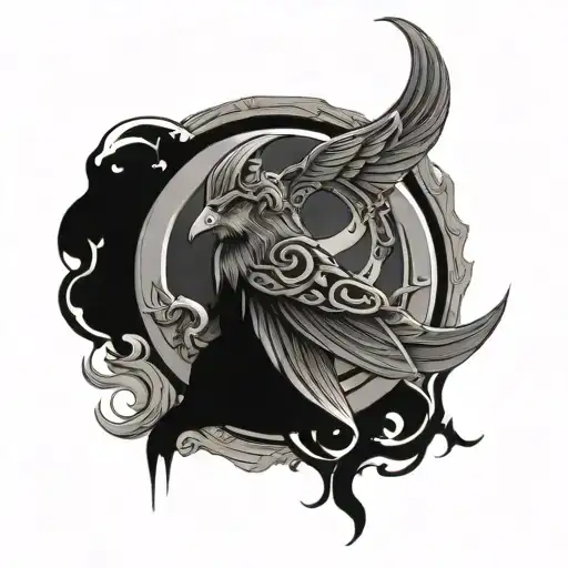 Odin Symbol Integrated Moon