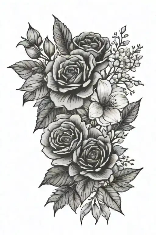Small Bouquet Fine Line