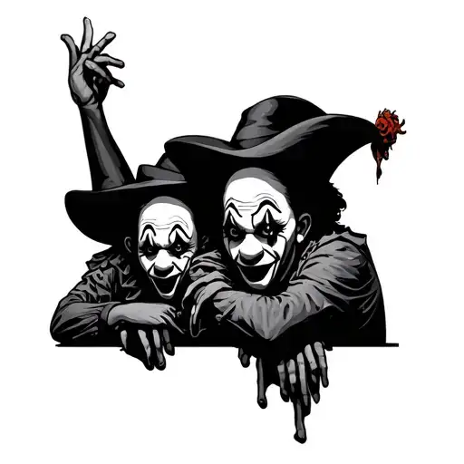 3 Clowns See No Speak No Hear No Evil See