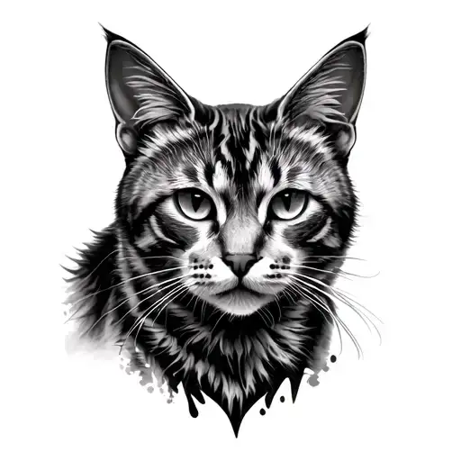 Andean Mountain Cat Neck Up Realistic