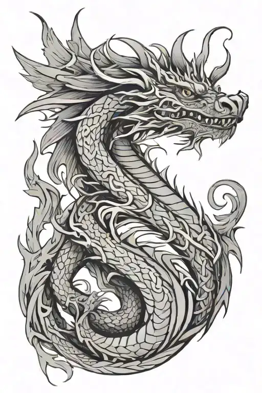 Dragon Neo Tribal Style