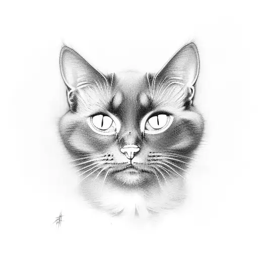 Black Cat With Green's Eyes