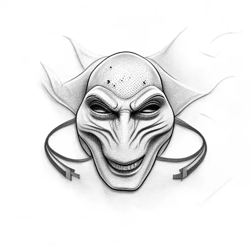 A Theater Mask With A Hidden Symbol