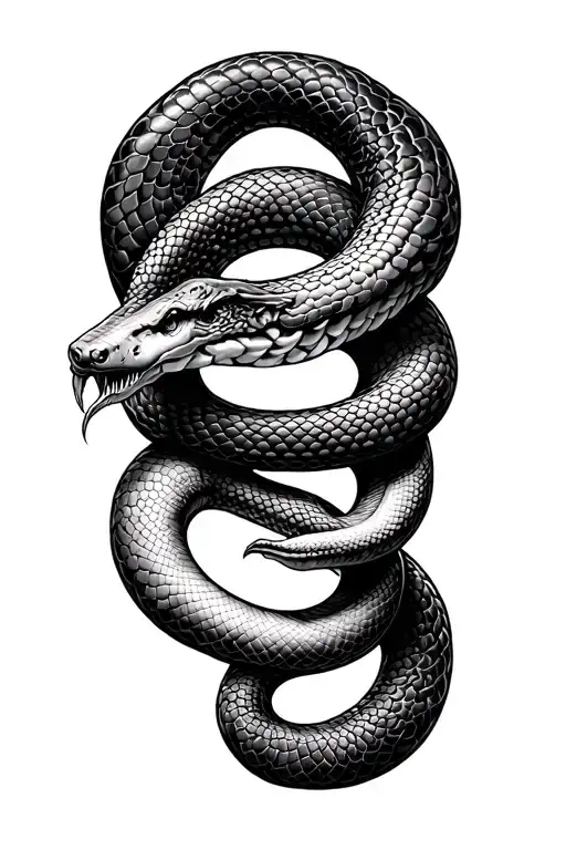 Ouroboros Snake Incorporated With Medical
