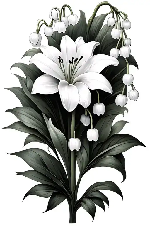 Bluebell And Lily Of The Valley Flower