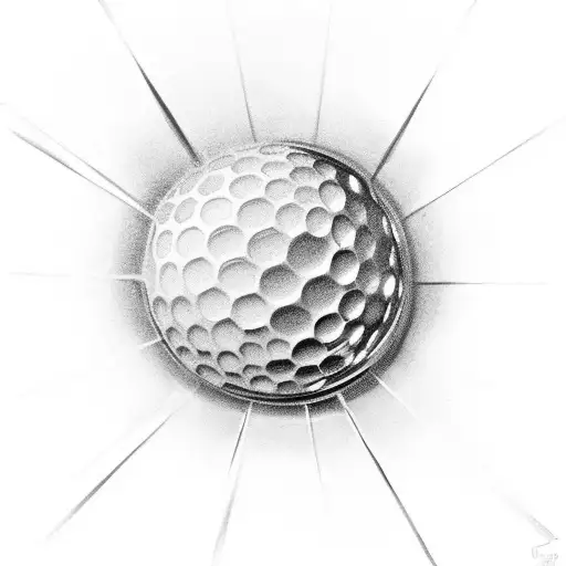 Golf Ball Teed On A Shell Caseing