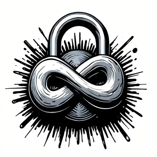 An Infinity Symbol Locked Inside A Lock