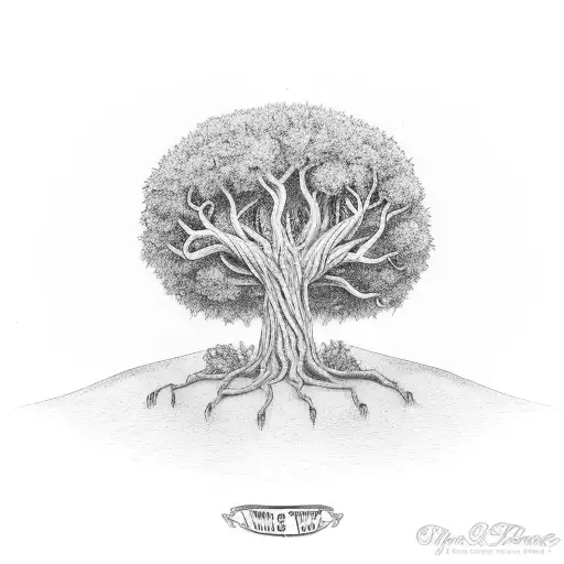The Giving Tree And Where The Wild Things Are Arm Sleeve Tattoo Design