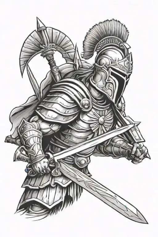 Religious And Spartan Warrior