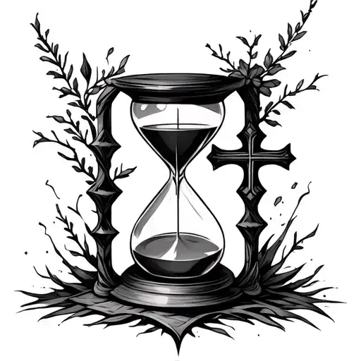 Hourglass That Leads Into A Cross