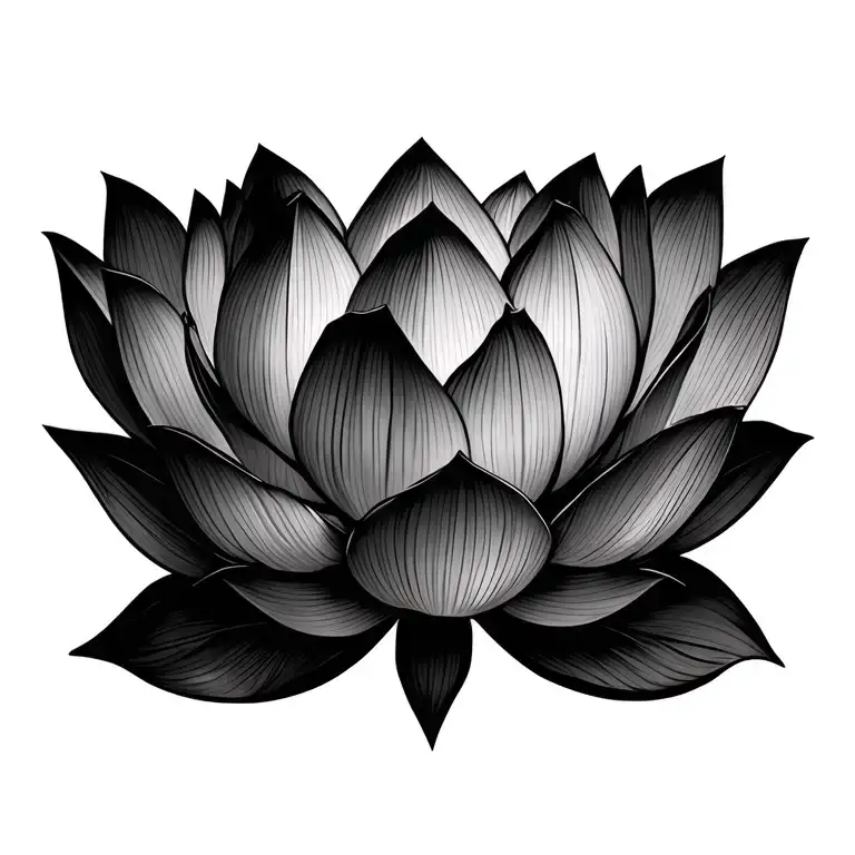 Lotus Blooming Geometric Design Incorporating