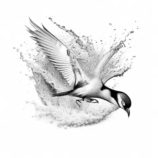 Bird Shaking Off Water