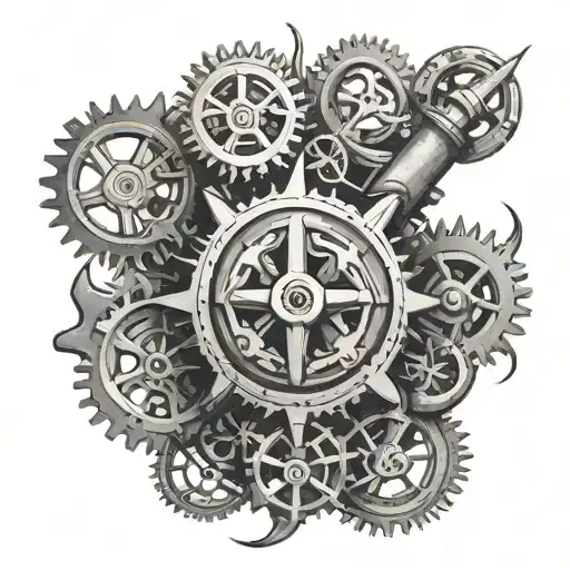 Cross Anchor Clock Gears