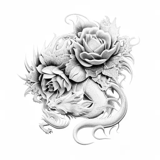 Fleur Et Dragon