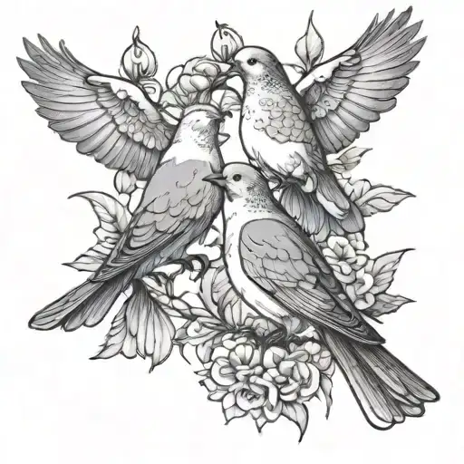 Doves In Nature