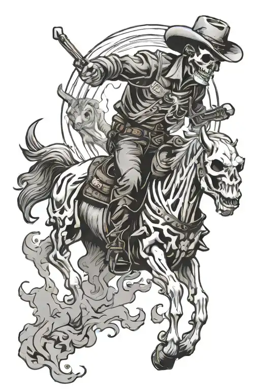 Traditional Skeleton Cowboy