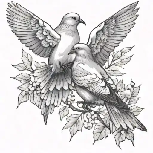 Doves In Nature