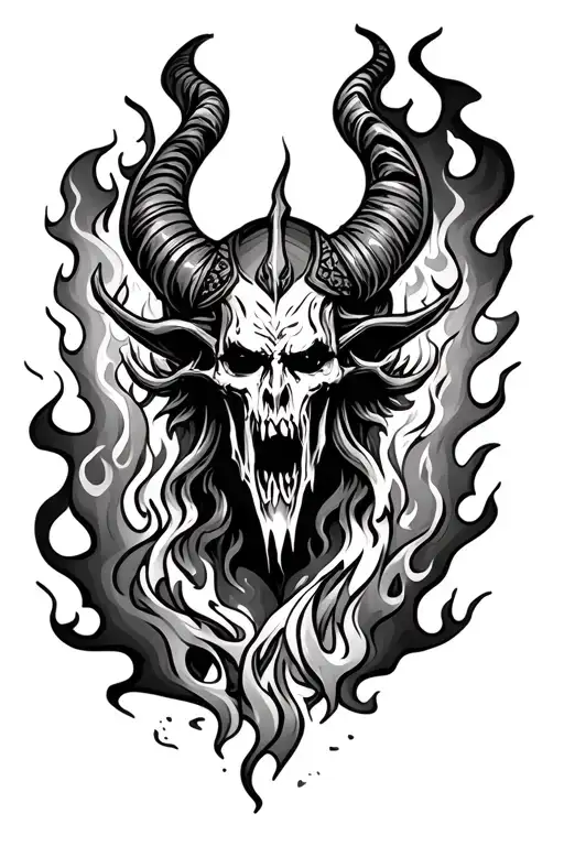 Diablo With Flames Engulfing