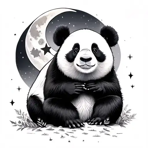 Panda Moon Stars