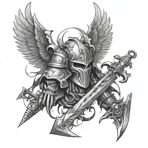 Warhammer Inspired Tattoo Design Incorporating