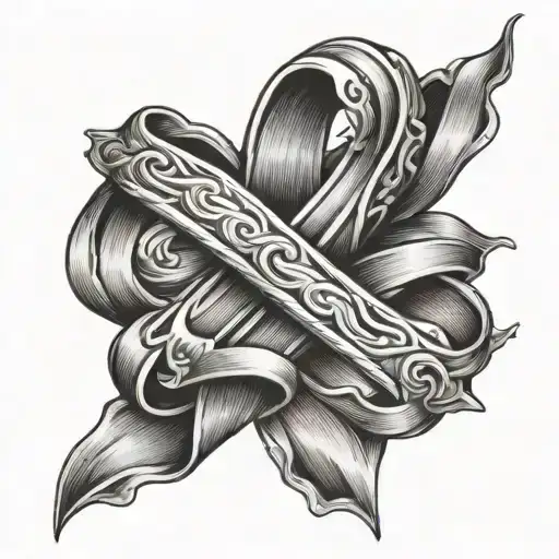 Gross And Cancer Ribbon Intertwined