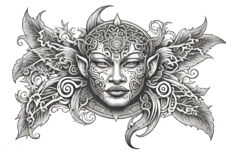 Morbid Angel Face With Mandala For The Throat