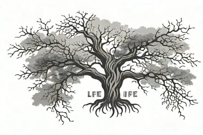 Tree Of Life With A Date Written Underneath