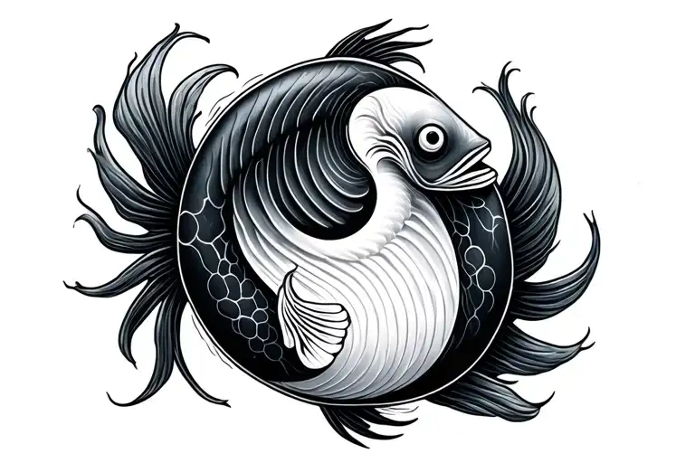 Kio Fish Resembling Yin Yang
