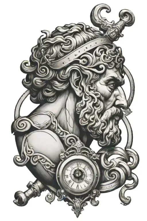 Greek God Atlas And The Heart Shaped Lock