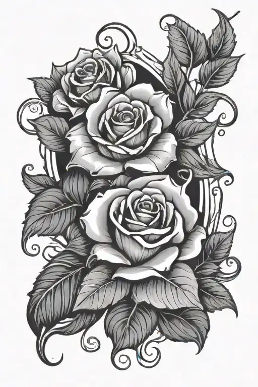 Noor Symbol With Roses Growing