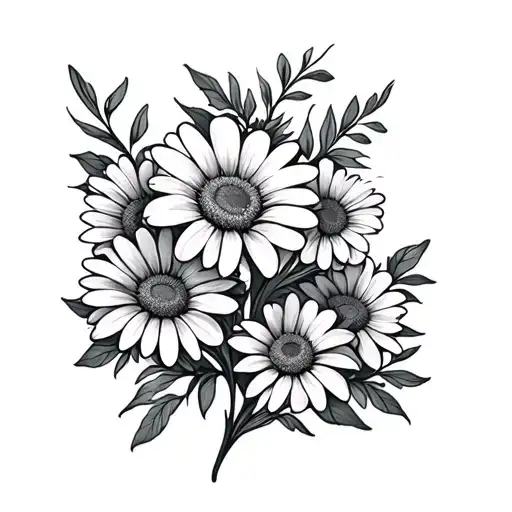 The Name Arcizela With Gerba Daisy Flowers