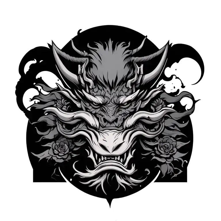 Japanese Back Tattoo Oni