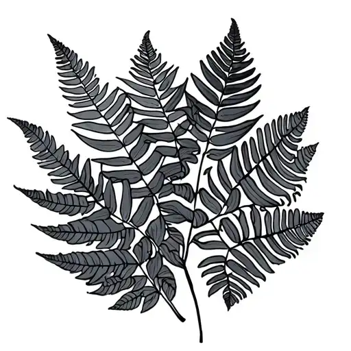 Boho Fine Line Fern