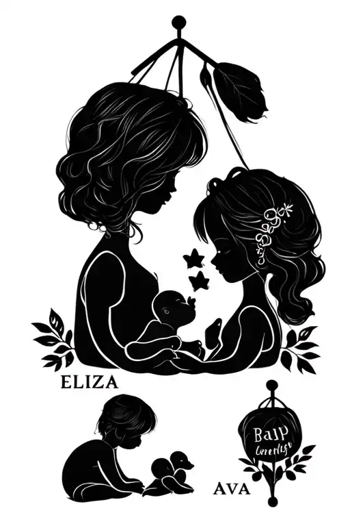 Names Eliza And Ava With Baby Mobile
