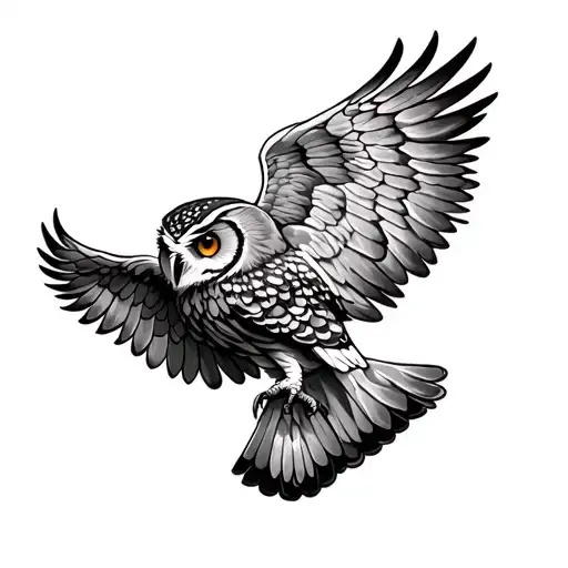 Owl Spread Wings