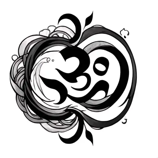 Feng Shui Om Unalome Symbol