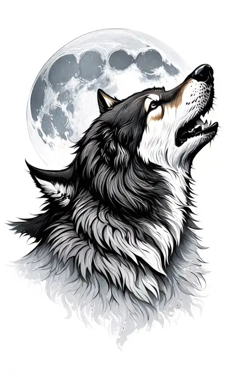 Wolf Howling At The Moon